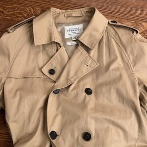 CHARLES TYRWHITT Belted Trench Coat Tan Double Breasted‎ Overcoat Classic 42R